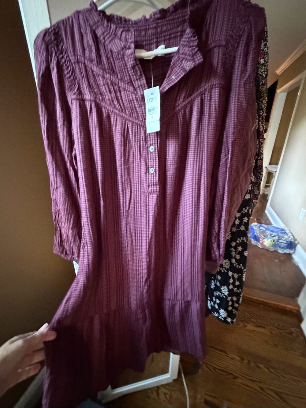 LOFT Women's Plum Long-Sleeve Tunic Dress, NWT, S